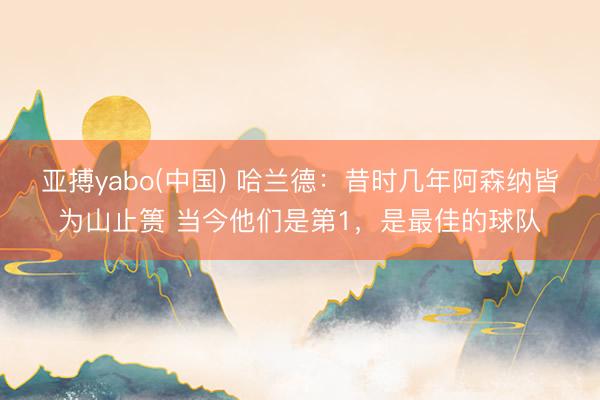 亚搏yabo(中国) 哈兰德:昔时几年阿森纳皆为山止篑 当今他们是第1,是最佳的球队