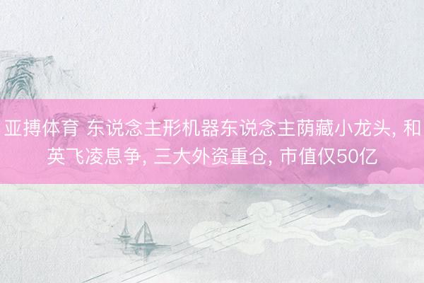 亚搏体育 东说念主形机器东说念主荫藏小龙头, 和英飞凌息争, 三大外资重仓, 市值仅50亿