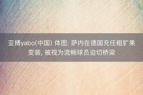 亚搏yabo(中国) 体图: 萨内在德国充任粗犷果变装， 被视为流畅球员迫切桥梁