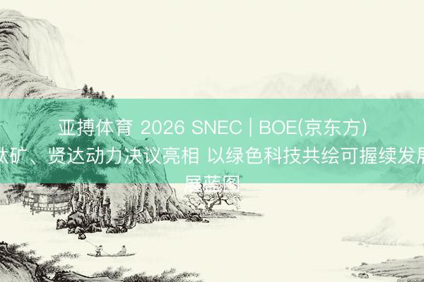 亚搏体育 2026 SNEC | BOE(京东方)携钙钛矿、贤达动力决议亮相 以绿色科技共绘可握续发展蓝图